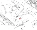505075011 Поворотная Опора Левая Черная Для Ski Doo SUMMIT 850 E-TEC 505074706, 505074527