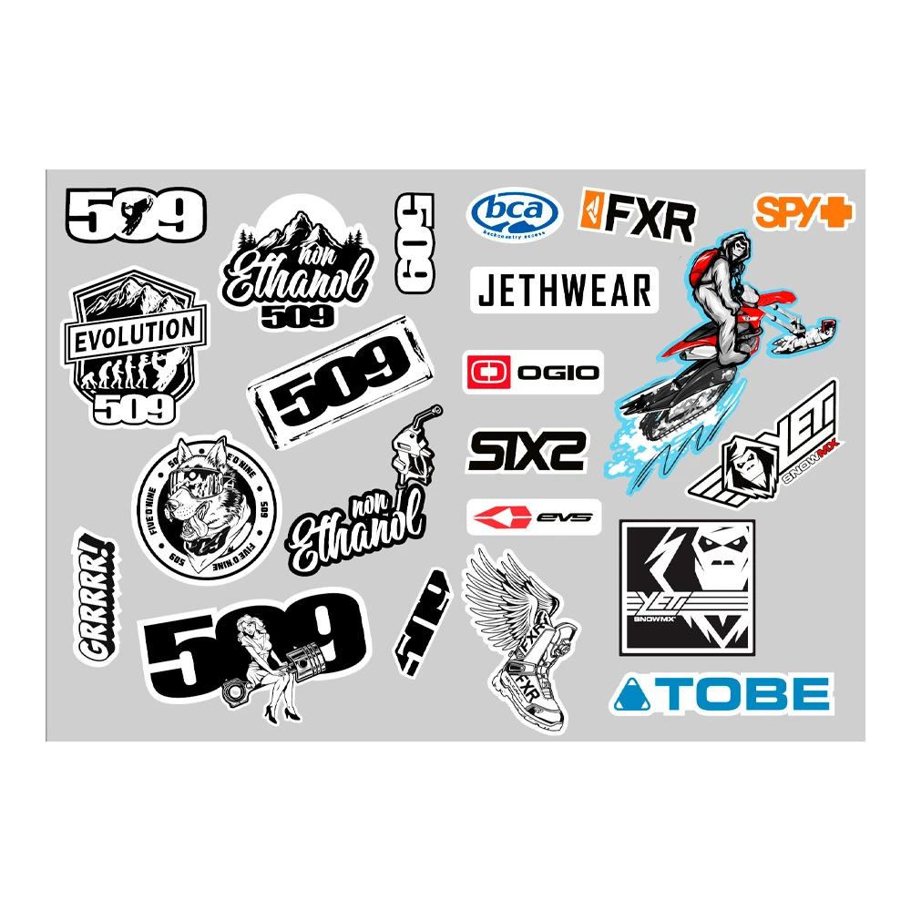 Стикер Top Sports 210×297 мм (А4), 728-STICKER-PACK-SNOW-A4