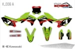 Наклейки VEL на кроссовый мотоцикл Kawasaki