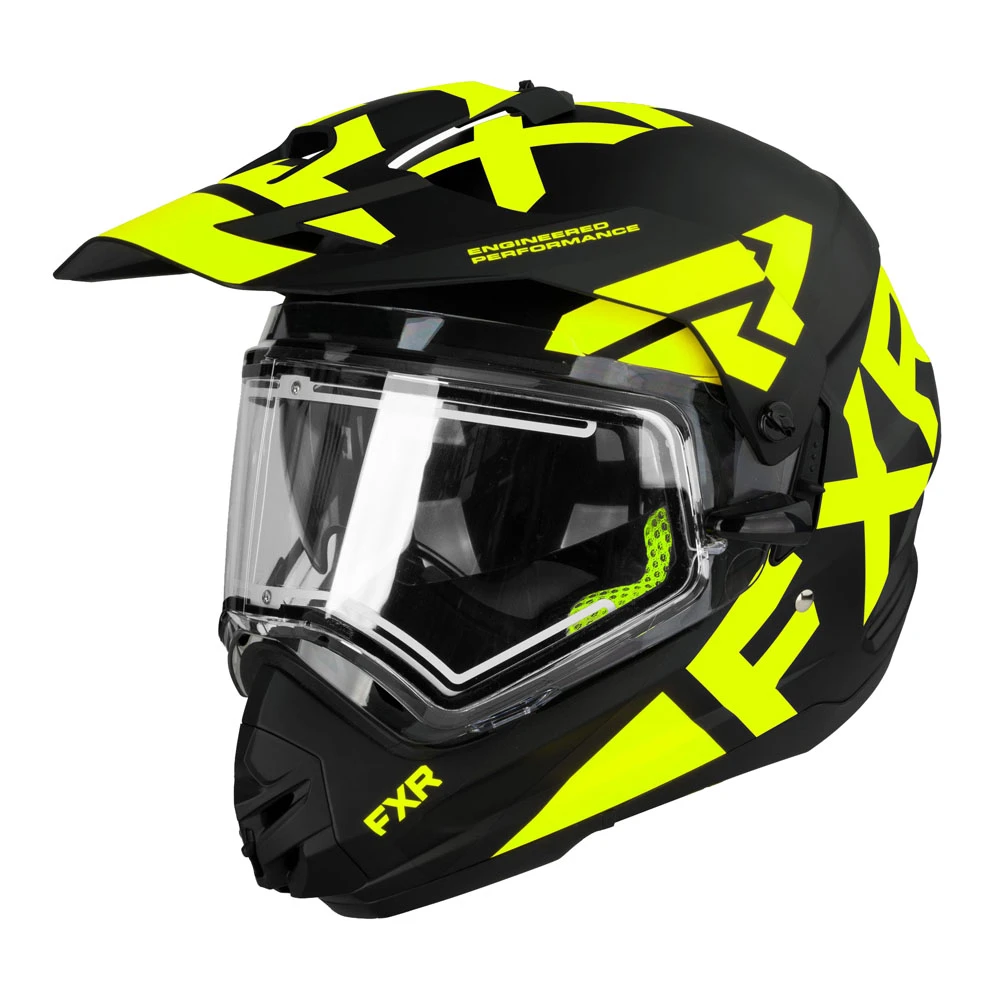 Шлем FXR Torque X Team с подогревом Black/Hi Vis, M, 220622-1065-10