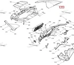 705012457 Крыло Переднее Правое Красное Для BRP Can Am MAVERICK