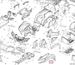 715002302 Крыло Переднее Левое Черное Для BRP Can Am Outlander 715001824