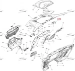 708500030 Корпус Переднего Катафота Правый Для BRP Can Am MAVERICK R