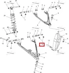 1824533-067 Рычаг Нижний Левый Черный Для Polaris 1824533-309, 1824533-458, 1824892-067, 1824892-309, 1824892-458, 2206259-309, 5139605