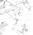 505074143 Поворотная Опора Левая Белая Для Ski Doo SUMMIT Gen4