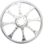 405-4041-01 TKI 8 Spoke Billet Wheel Натяжной Ролик Гусеницы Серебристый 9' Дюймов