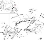 517303608 Стекло Ветровое Среднее Для Ski Doo REV XP 517304395, 517304766