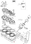 420931571 Прокладка Блока Цилиндров 0,4 ММ Для Ski Doo 699 1997-2000 420931570, 420931572, 420931575