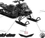 516010686 Наклейка Капота Для Ski Doo MXZ, RENEGADE, SUMMIT 2022