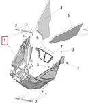 2640173-070 Панель Передняя Нижняя Черная Для Polaris AXYS 2635042-070, 2635745-133, 2635745-293, 2635745-485, 2635745-619, 2635745-647, 2640175-293