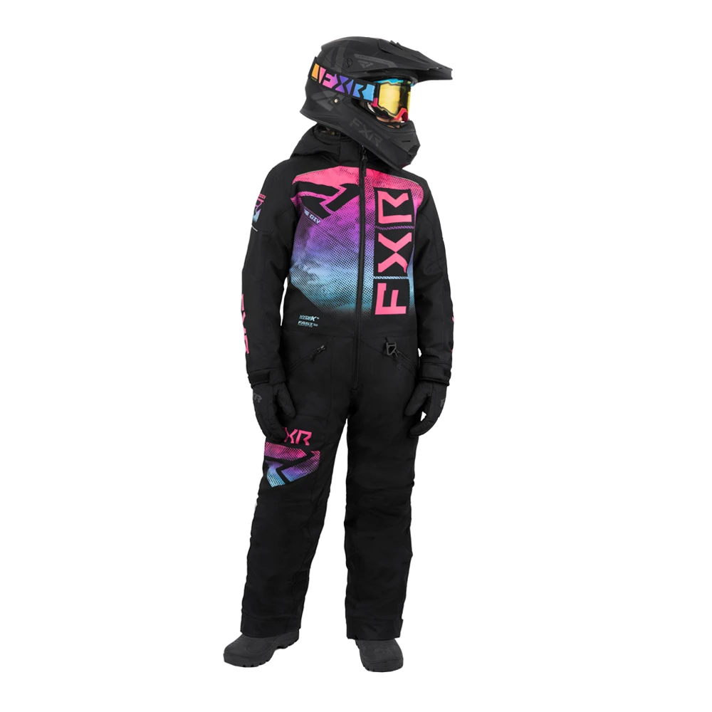 Детский комбинезон FXR Helium с утеплителем Black/Sky-Electric Pink Haze, 233019-1053