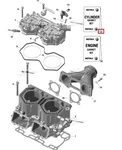 420894264 Комплект Прокладок Цилиндра Для Ski Doo 850 E-TEC 420894376, 420894263, 420894372, 420894260, 420894373