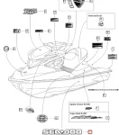 219902443 BRP Наклейка SEA-DOO боковая