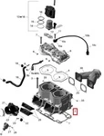 420413046 Блок Цилиндров Для Ski Doo ROTAX 800R E-TEC 420413042, 420623249, 420623248