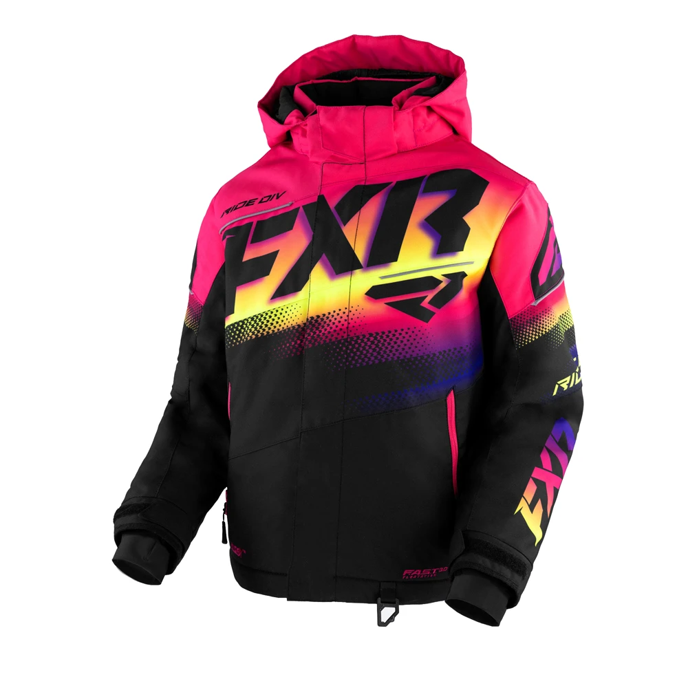 Детская куртка FXR Boost с утеплителем Black/Neon Fusion, 12, 230407-1066-12