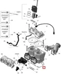 420431161 Прокладка Цилиндров 0,5 ММ Для Ski Doo 420931893, 420431160, 420431162, 420431163, 420931892, 420931894, 420931895