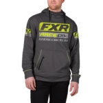 Толстовка FXR Race Division Tech Po Hoodie Char Heather/Hi Vis 201121-0665