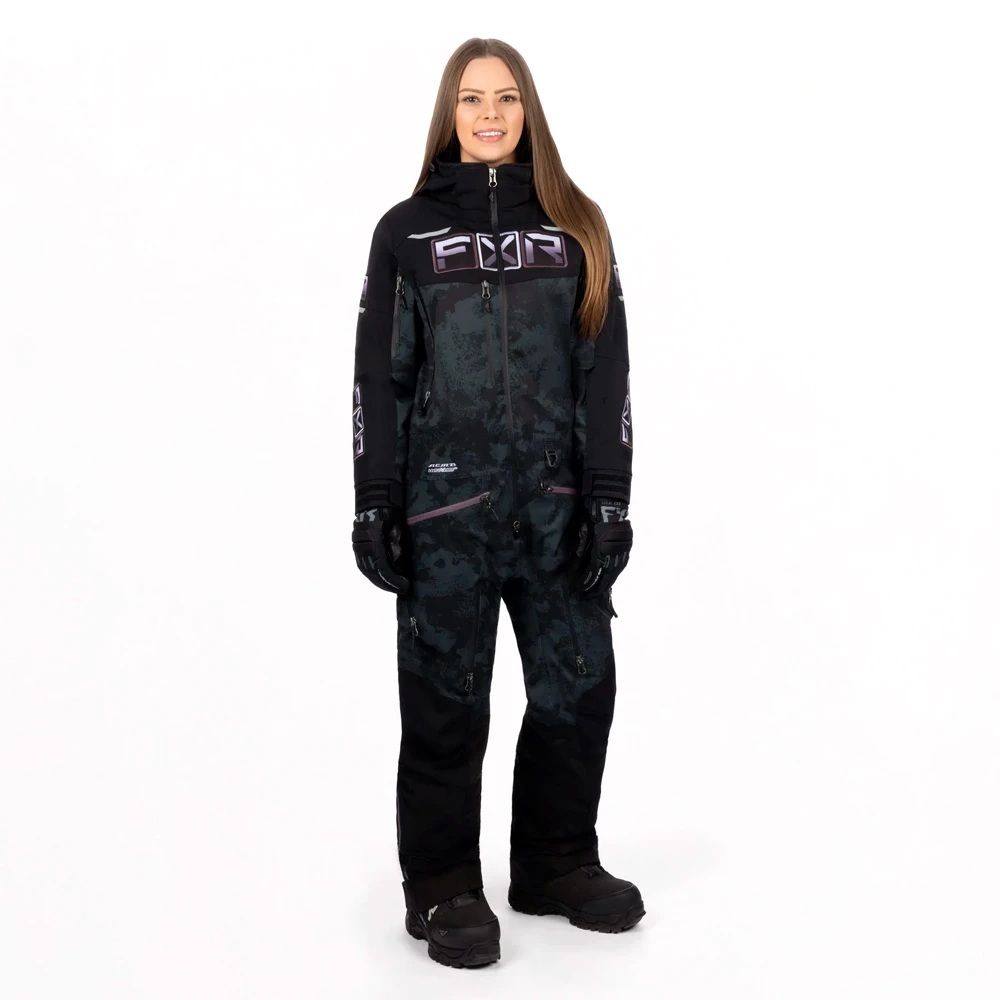 Комбинезон FXR Maverick F.A.S.T. с утеплителем Black Camo/Muted Grape Fade, 232948-1284