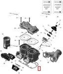 420931584 Прокладка Под Цилиндры Для Ski Doo 420431423, 420431420, 420431421, 420431422, 420431424