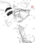 502007725 Пластиковый Нижний Поддон Черный Для Ski Doo