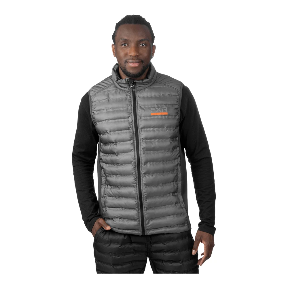 Жилет FXR Podium Hybrid Quilted Charcoal/Orange, L, 241104-0830-13