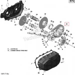 420280173 Щека Ведомого Вариатора Внешняя Для BRP Can Am 420280178, 420280176, 711280176