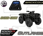 704910430 Наклейка '1000R ROTAX POWER' Левая Для BRP Can Am Outlander 1000R