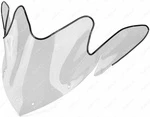 50-44-465Pc ПОЛИУРЕТАН Ветровое Стекло 25 СМ Толщина 2 ММ Для Yamaha SRVIPER 8JP-K7210-20, 8JP-K7210-20-00