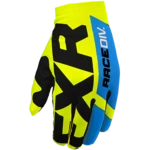 Перчатки FXR Slip-on Lite MX Hi Vis/Black/Blue 203361-6510