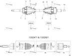 MP-PO-818 MAX POWER Привод В Сборе Передний Правый Левый Для Polaris Sportsman 1332471, 1332501, 1332656, 1332881, 1332347