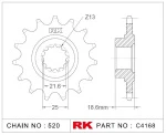 C4168-15 RK CHAINS Звезда 15 зубьев для цепи 520 для мотоцикла ведущая Kawasaki JTF1538, JTF153815, JTF1538.15, JTF1538-15