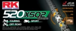 520XSO2-114 RK CHAINS Цепь для мотоцикла 520 до 800 см³ (с сальниками RX-RING)