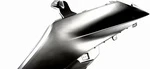 708304310 Крыло Заднее Левое Черное Для BRP Can Am Maverick R