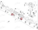 3008-421 Подшипник Коленвала Центральный Для Arctic Cat 3003-360