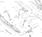 505075407 Поворотная Опора Левая Красная Для Ski Doo SUMMIT, FREERIDE