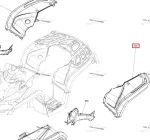 715004573 Крыло Заднее Левое Красное Для BRP Can Am Outlander