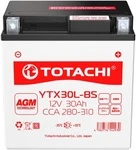 92030 TOTACHI Аккумулятор AGM 12В 30 АЧ Стартерный Герметичный Для Мототехники YTX30L-BS