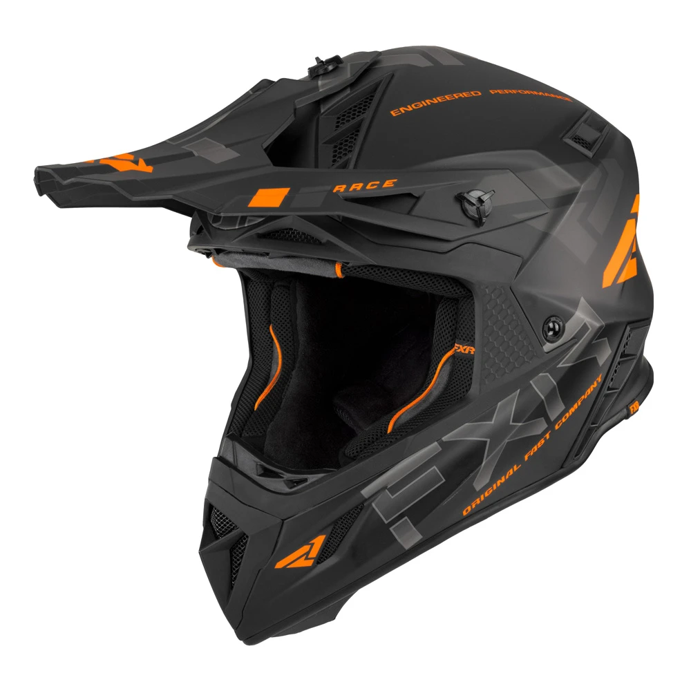 Шлем FXR Helium Race Div Black/Orange 220603-1030