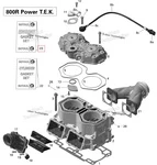420892472 Комплект Прокладок Двигателя 800 P-TEK Для Ski Doo 420892471, 420892470, 420892477, 420892476, 420892475
