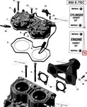 420894265 Полный Комплект Прокладок И Сальников Для Ski Doo Rotax 850 E-TEC 420894377, 420894268, 420894260