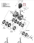 420893301 Поршень Для Ski Doo MXZ 600 420892381, 420892383, 420893303