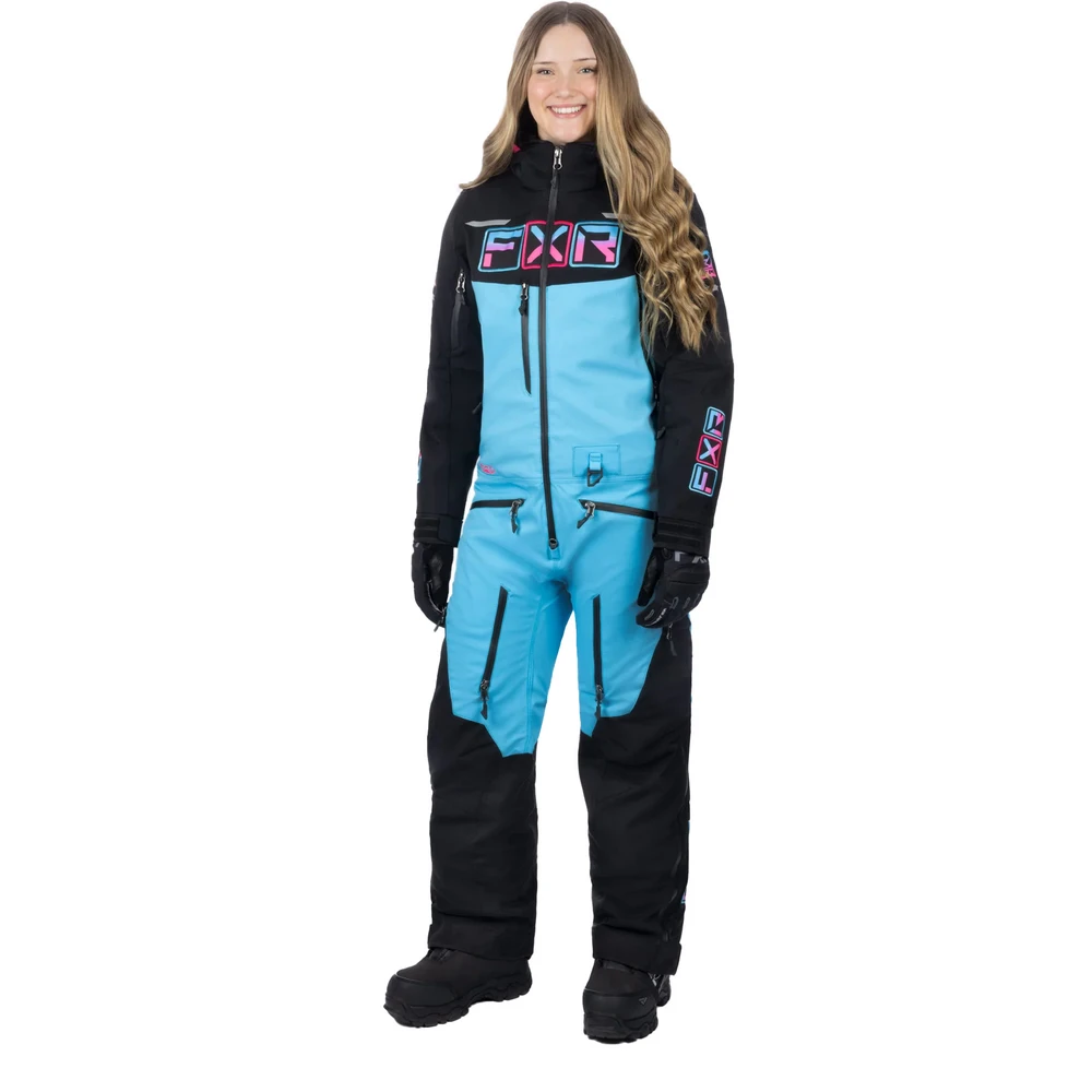 Комбинезон FXR Maverick F.A.S.T. с утеплителем Black/Sky Blue/Electric Pink, 6, 232948-1053-06