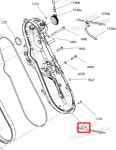 504154064 Крышка корпуса трансмиссии снегохода черная Ski-Doo BRP 504153503 504154063