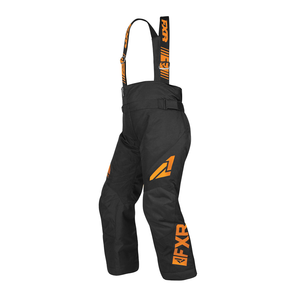 Детский полукомбинезон FXR Clutch с утеплителем Black/Orange, 190501-1030