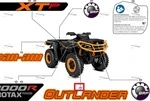 704910410 Наклейка Outlander Оранжевая Для BRP Can Am Outlander XTP 1000R