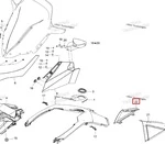 517304126 Заглушка Бензобака Правая Серебристая Для Ski Doo GTX SE 1200 2009