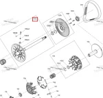417127754 Шкив Ведомого Вариатора Для Ski Doo SKANDIC 600 ACE