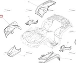715004578 Крыло Переднее Правое Красное Для BRP Can Am Outlander