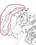 3718-619 Панель Боковая Левая Белая Для Arctic Cat M1100