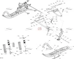 505073583 Рычаг Нижний Левый Черный Для Ski Doo